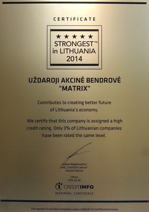 Creditinfo: Strongest in Lithuania 2014